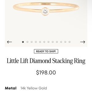 Catbird Little Lift Diamond Stacking Ring